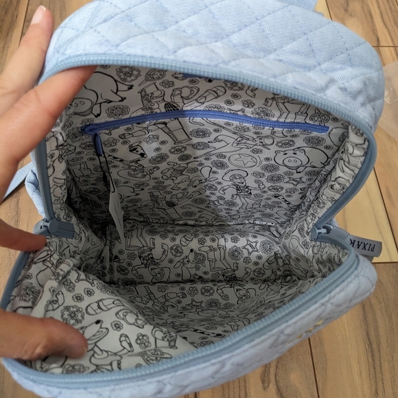 NWT! Vera Bradley X Disney Small Blue Backpack Pixar Toy Story Woody And Buzz - Picture 15 of 16